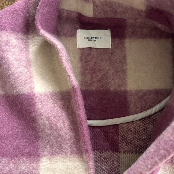 Isabel Marant Etoile Gabriel Gingham Oversize Coat - Picture 5 of 8